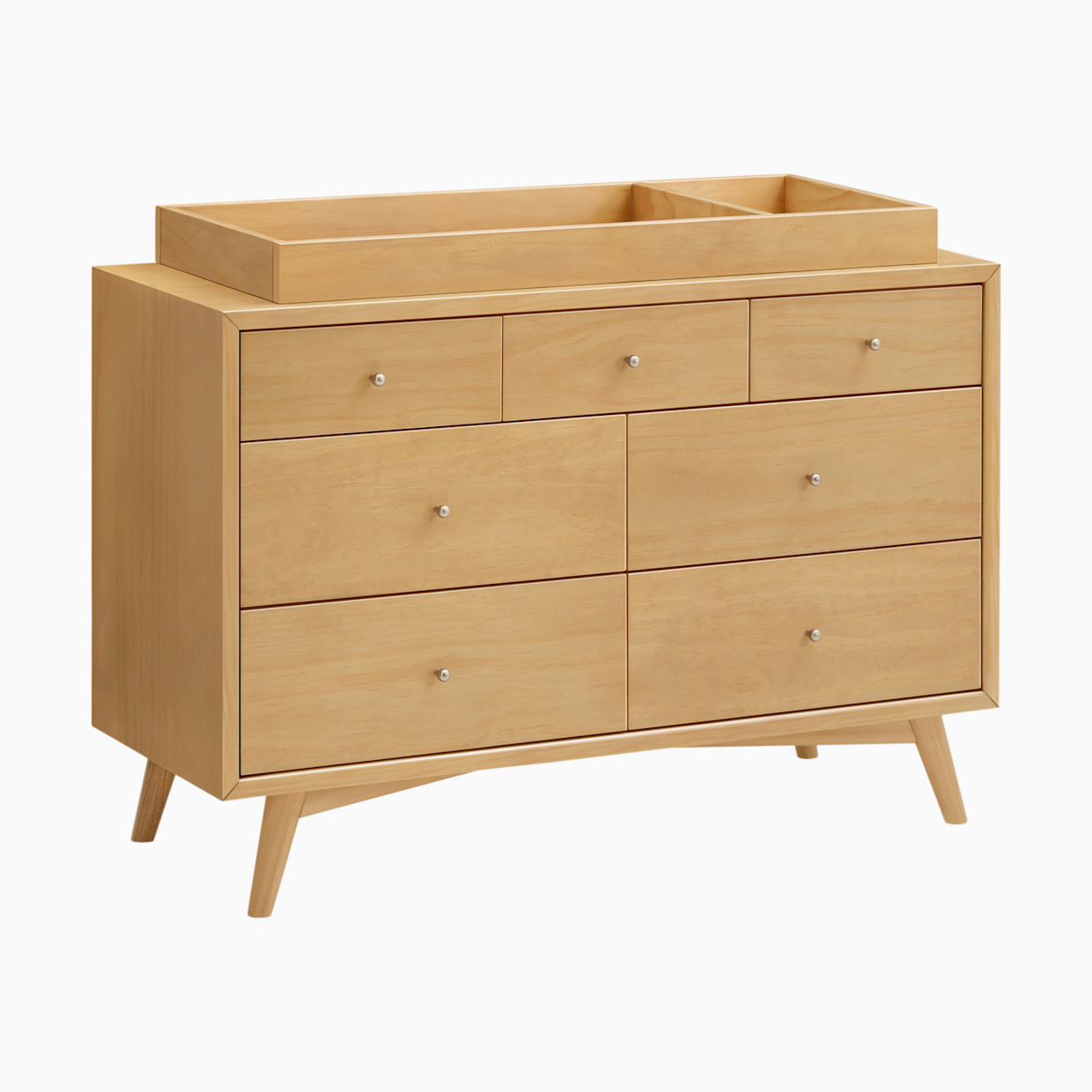 babyletto Palma 7-Drawer Assembled Double Dresser - Honey.