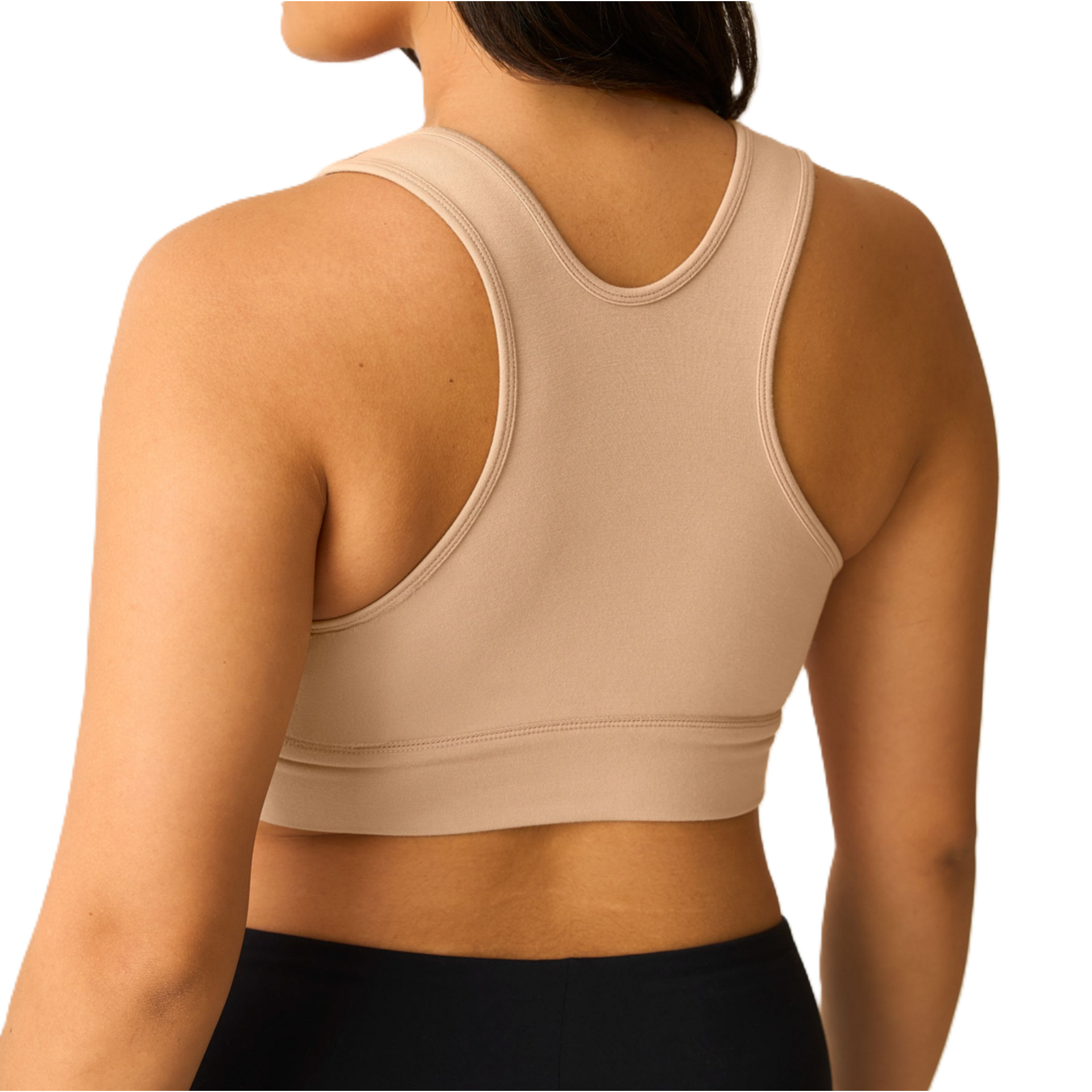 Kindred Bravely French Terry Racerback Nursing & Sleep Bra - Beige, 1X.