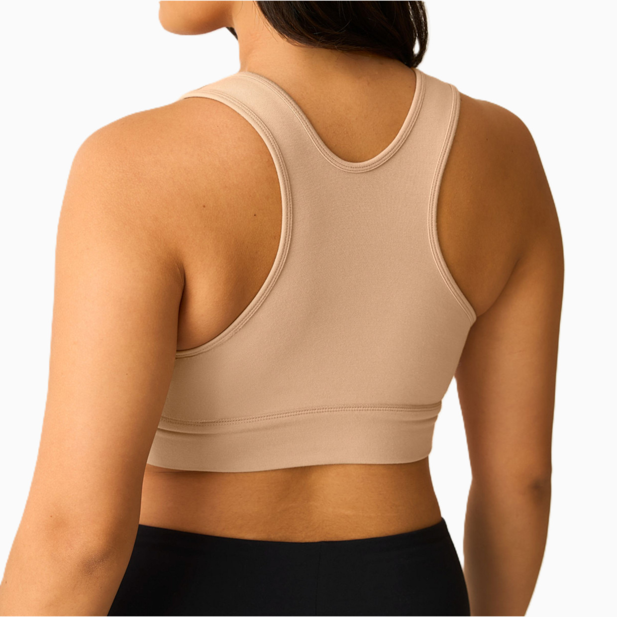 Kindred Bravely French Terry Racerback Nursing & Sleep Bra - Beige, 1X.