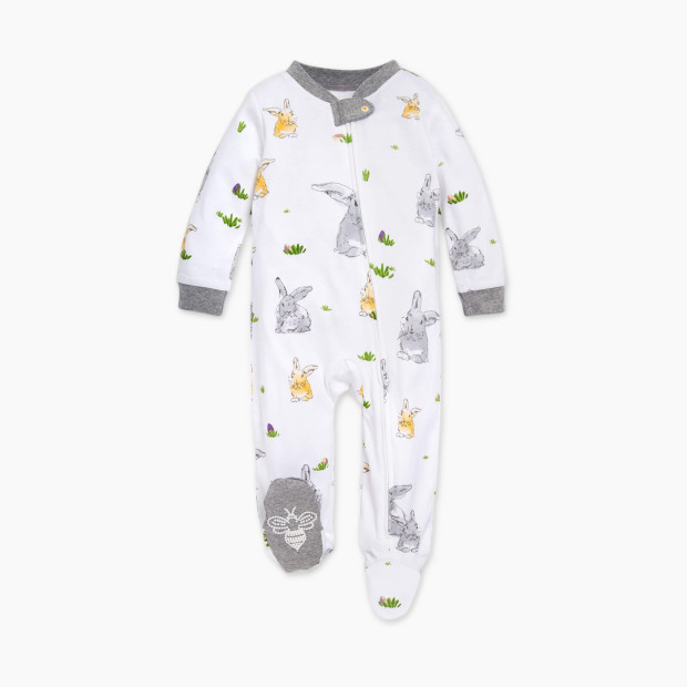 Burt's Bees Baby Organic Sleep & Play Footie Pajamas - Bunny Trail, 6-9 Months.