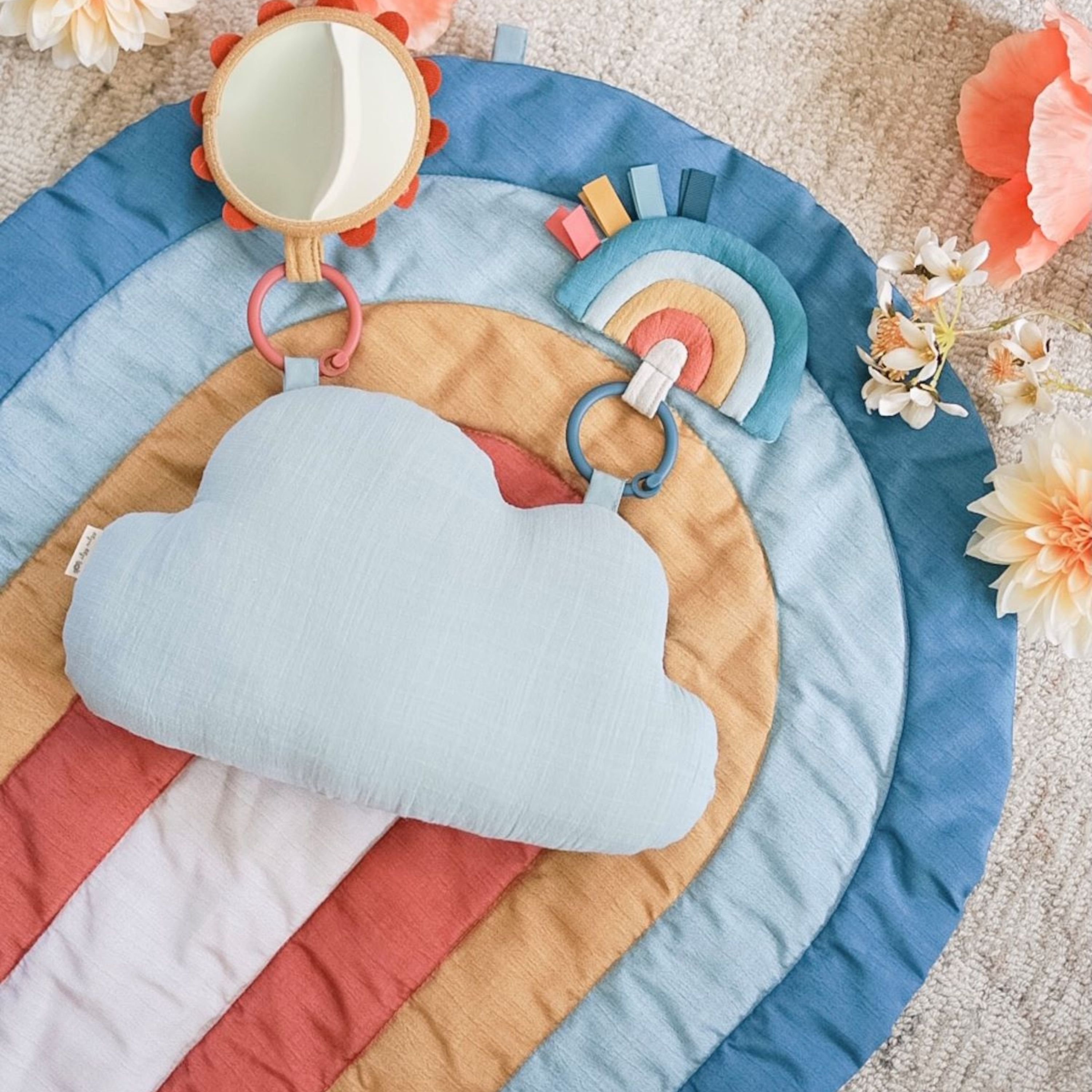 Itzy Ritzy Bitzy Bespoke Ritzy Tummy Time Play Mat Rainbow Babylist