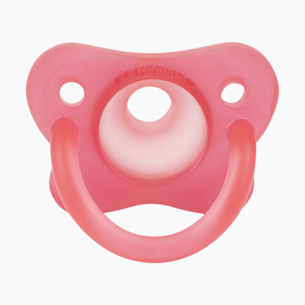 Dr. Brown's Happypaci One-Piece Silicone Pacifier (3 pack) - Pink.