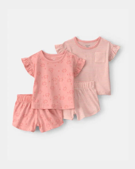 Carter's 4-Piece Crab Top & Short Set.