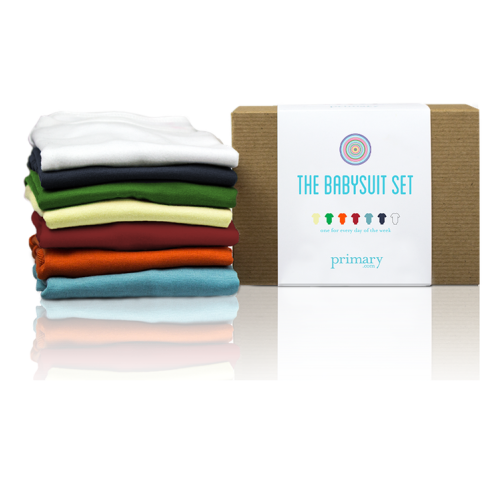 Primary Babysuit Set (7 onesies) - size 3-6 months - Product Offer - $50.00.