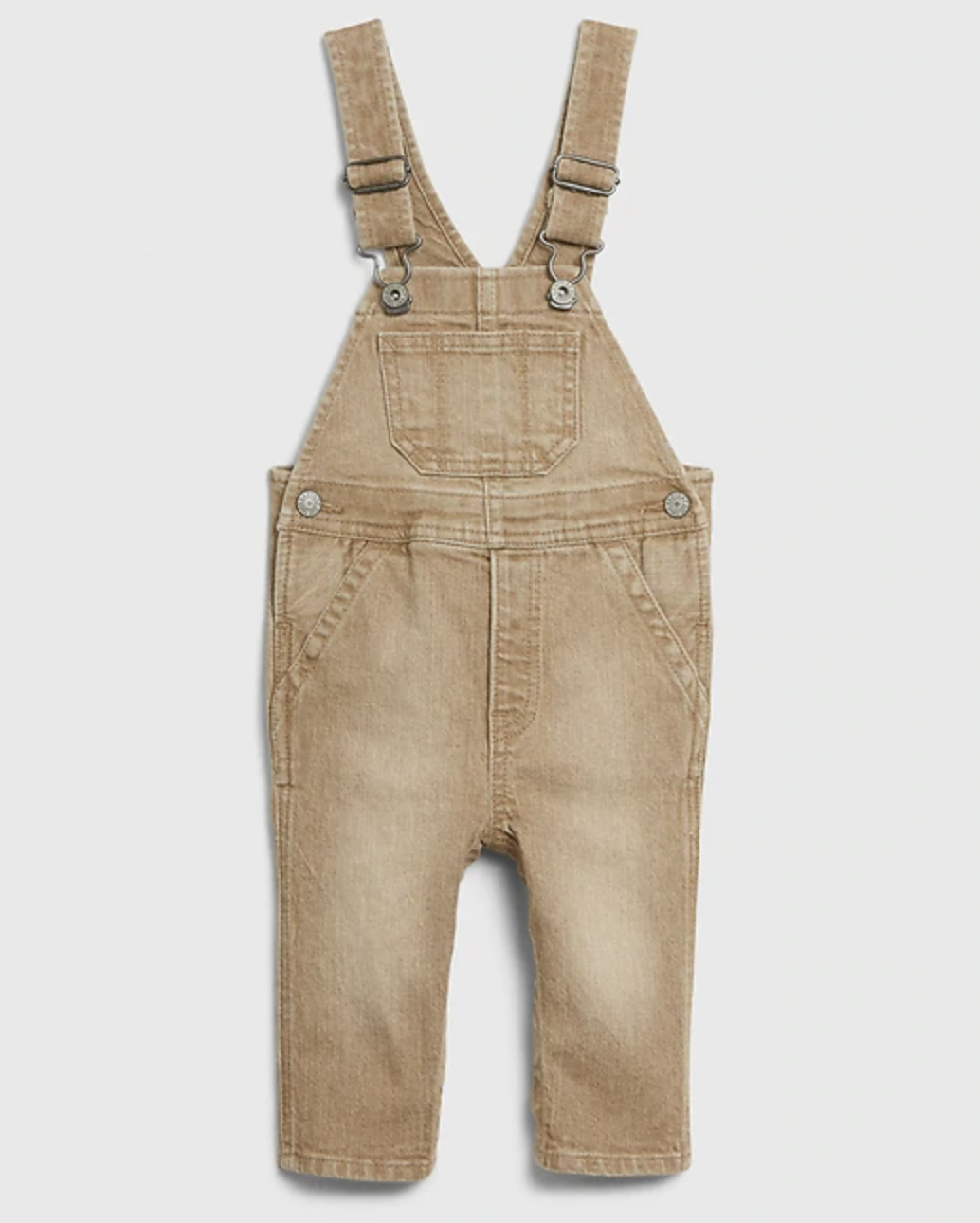 Baby Denim Khaki Overalls (6-12m) - $39.95.