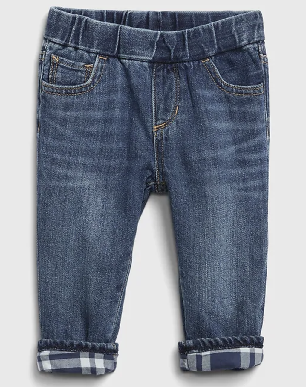 Baby Flannel Lined Straight Pull-On Jeans (6-12m) - $34.95.