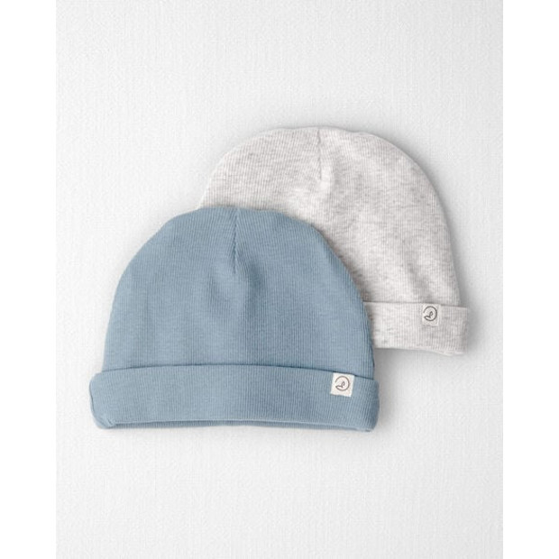 Carter's 2-Pack Organic Cotton Rib Caps.