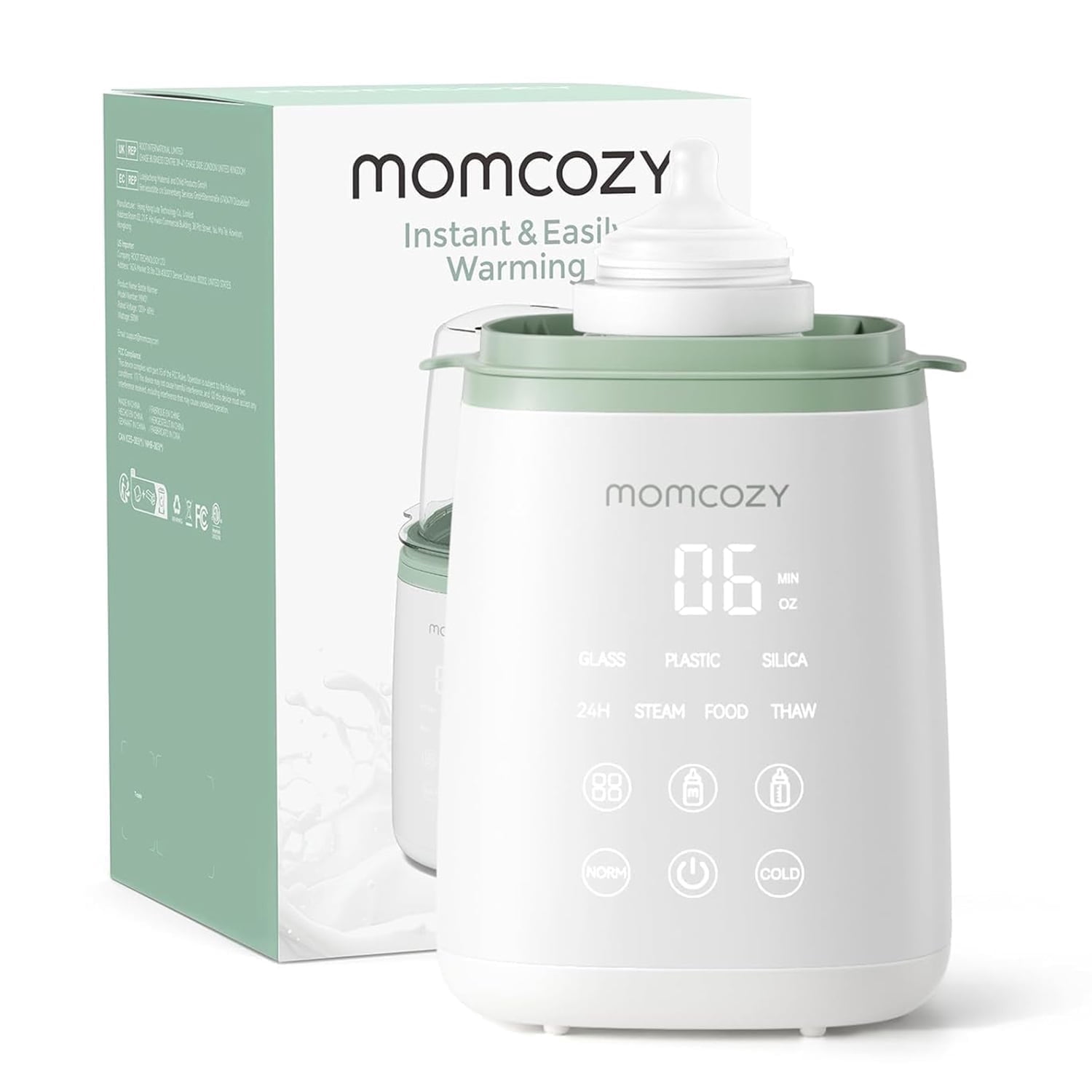 Momcozy Baby Bottle Warmer, 6-in-1 with Smart Temp Control - $39.99.