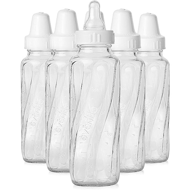 Evenflo Classic Glass Twist Bottle, 6-Pack.