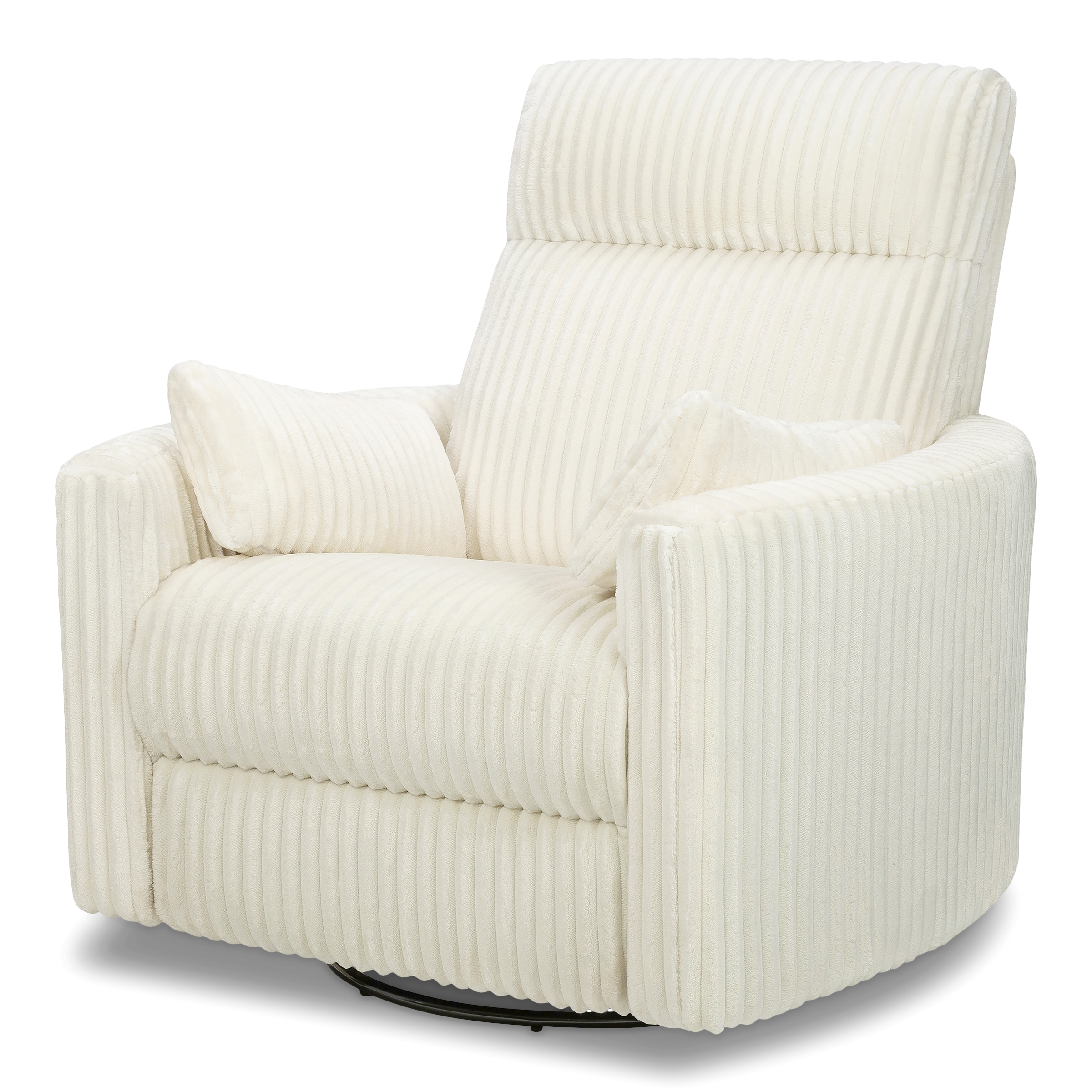 daVinci Atlas Manual Swivel Recliner - Cozy Cream Corduroy.
