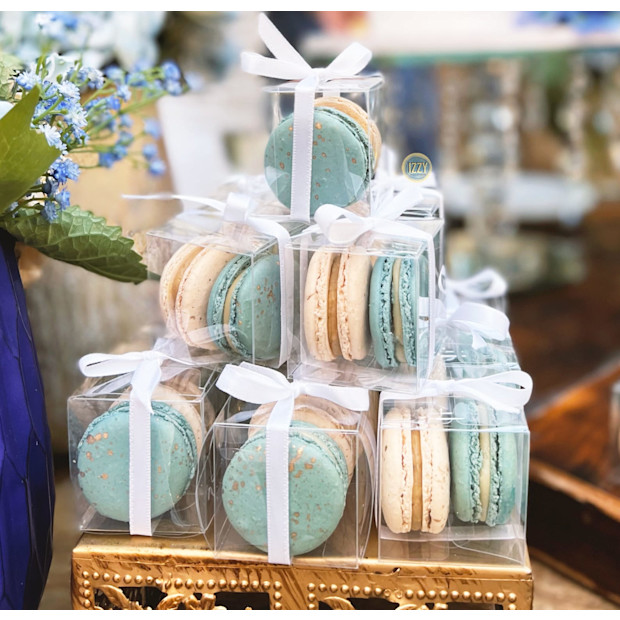 Party Macarons Favor Clear Box.