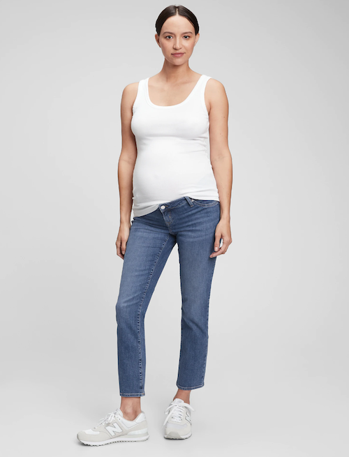 Gap Maternity Inset Panel Vintage Slim Jeans with Washwell - $79.95.
