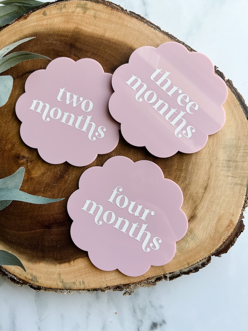 ShopSarahAnn Colored Acrylic Milestone Cards.