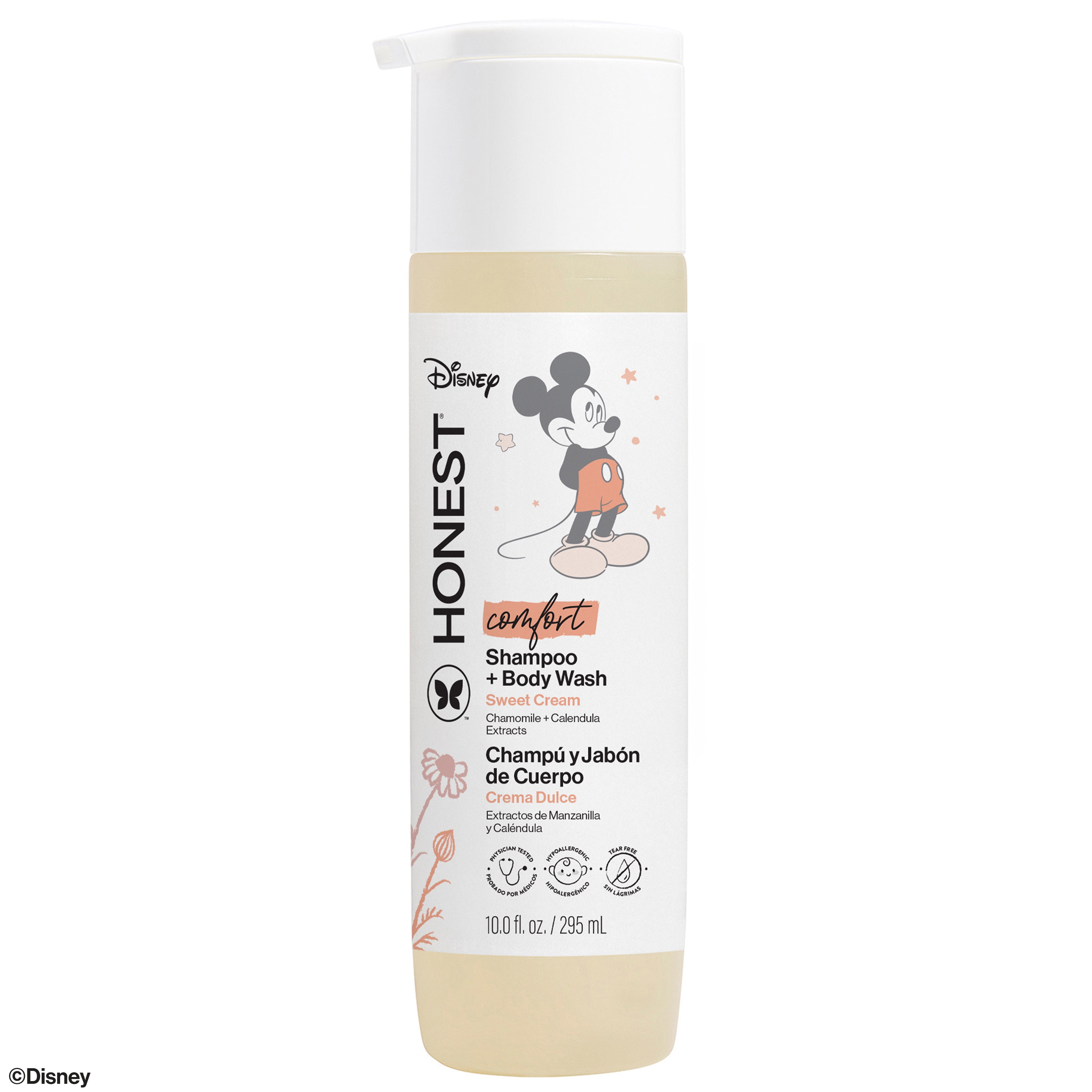 The Honest Company   2-in-1 Cleansing Shampoo + Body Wash, Disney’s Mickey Mouse Comfort Sweet Cream, 10 fl Oz - $9.97.