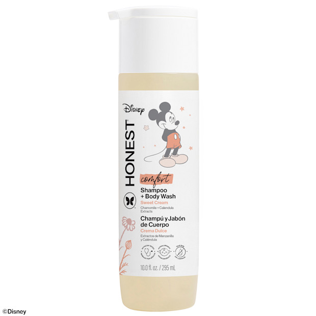 The Honest Company 2-in-1 Cleansing Shampoo + Body Wash, Disney’s Mickey Mouse Comfort Sweet Cream, 10 fl Oz - $9.97.