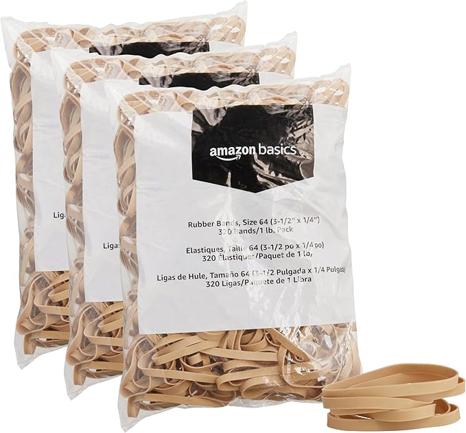 Amazon Basics Rubber Bands.