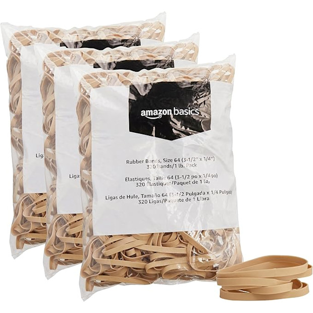 Amazon Basics Rubber Bands.