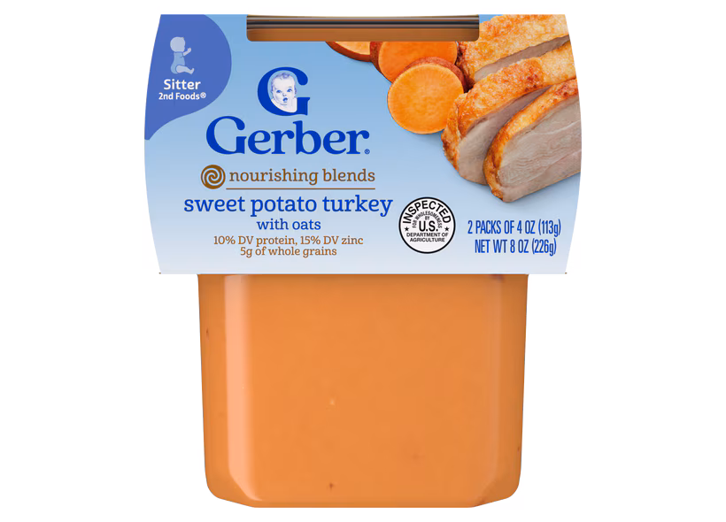Gerber Nourishing Blends Sweet Potato Turkey with Oats - $1.99.
