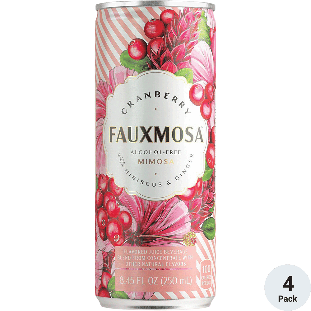  Fauxmosa Cranberry Hibiscus & Ginger Non-Alcoholic Mimosa.
