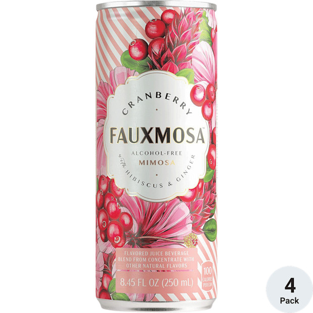 Fauxmosa Cranberry Hibiscus & Ginger Non-Alcoholic Mimosa.