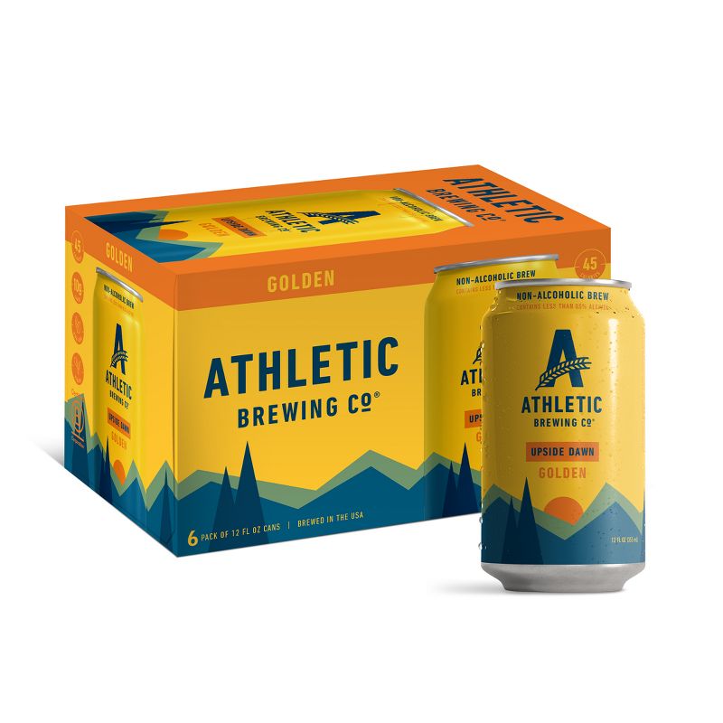 Athletic Brewing Company Upside Dawn Non-Alcoholic Beer Golden Ale.