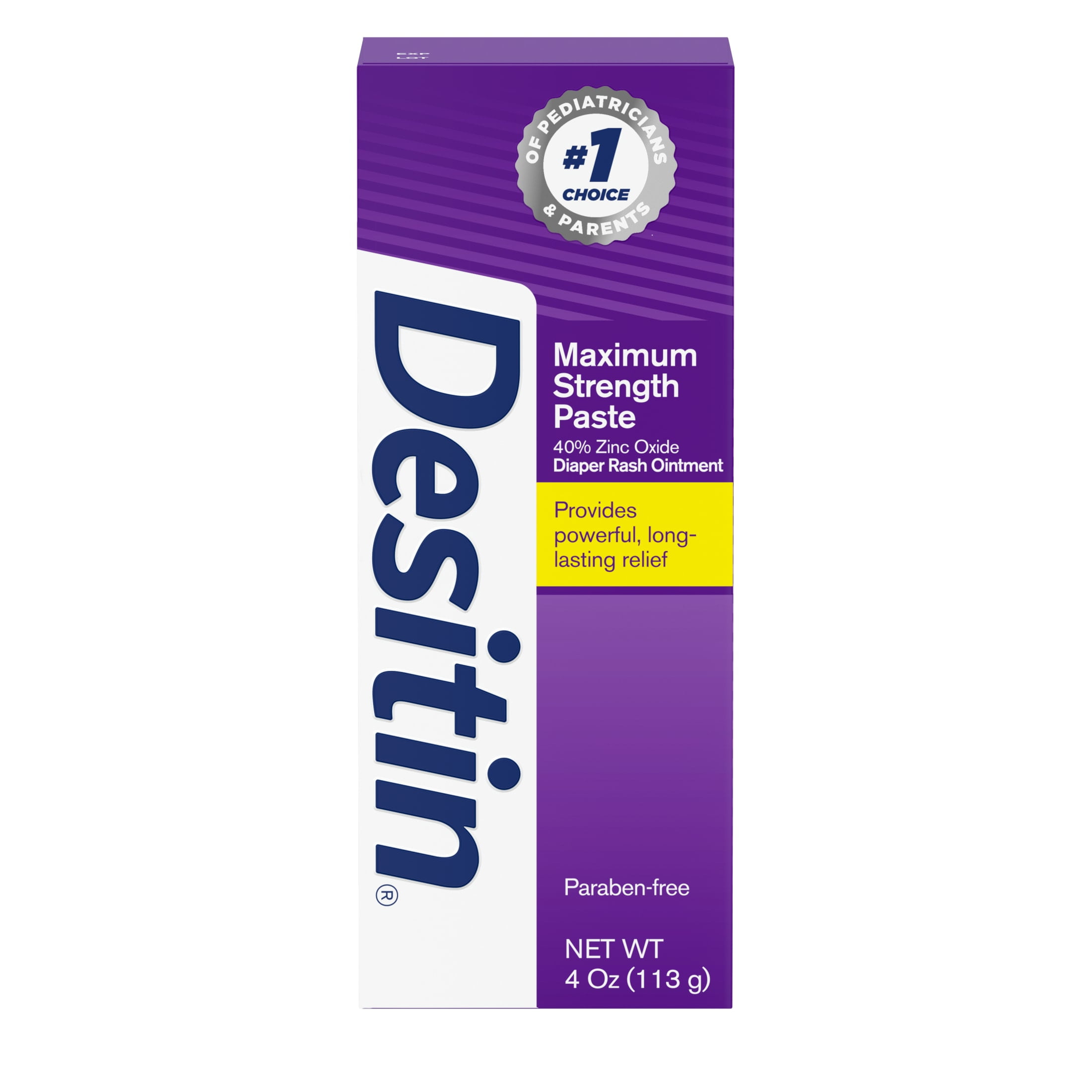 Desitin Maximum Strength Diaper Rash Paste.