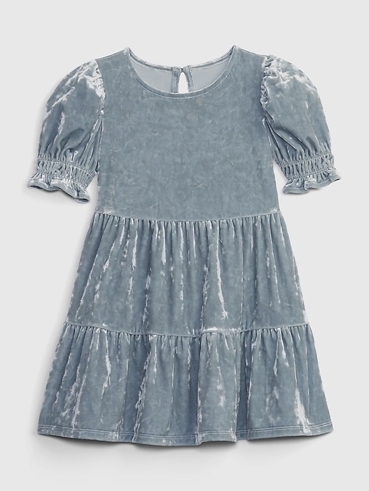 GAP Sky Blue Tiered Velvet Dress.