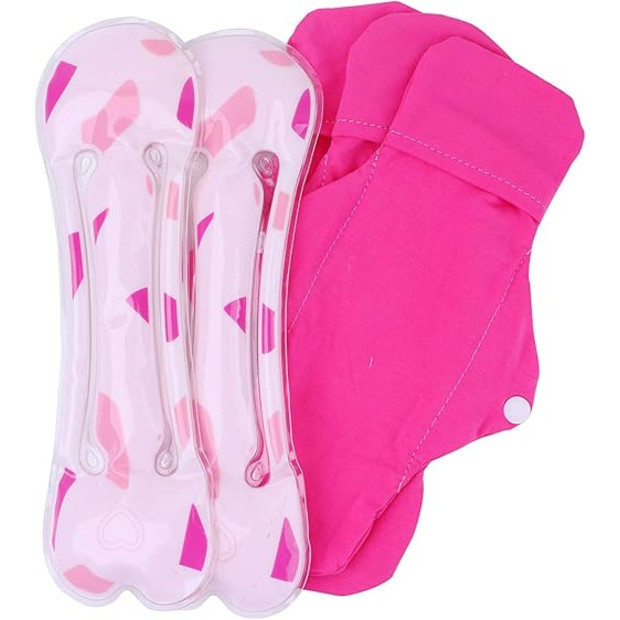 FOMI Hemorrhoid and Perineal Clay Ice Packs—2 Reusable Packs, 3 Washable Sleeves.