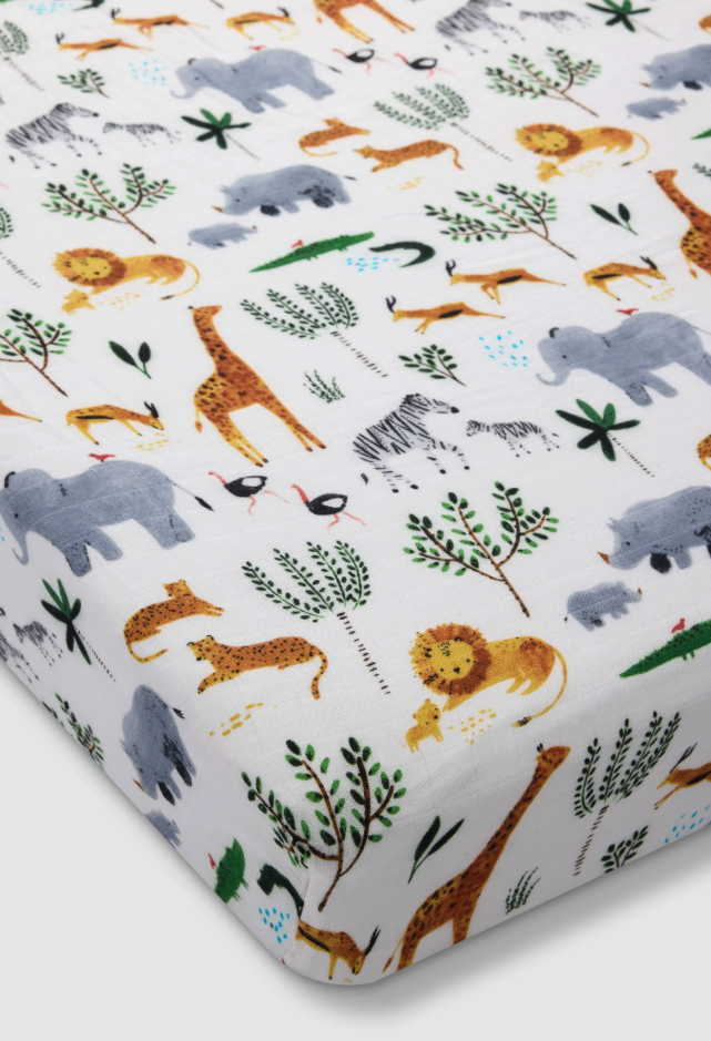 Loulou Lollipop Muslin Fitted Crib Sheet - $35.95.