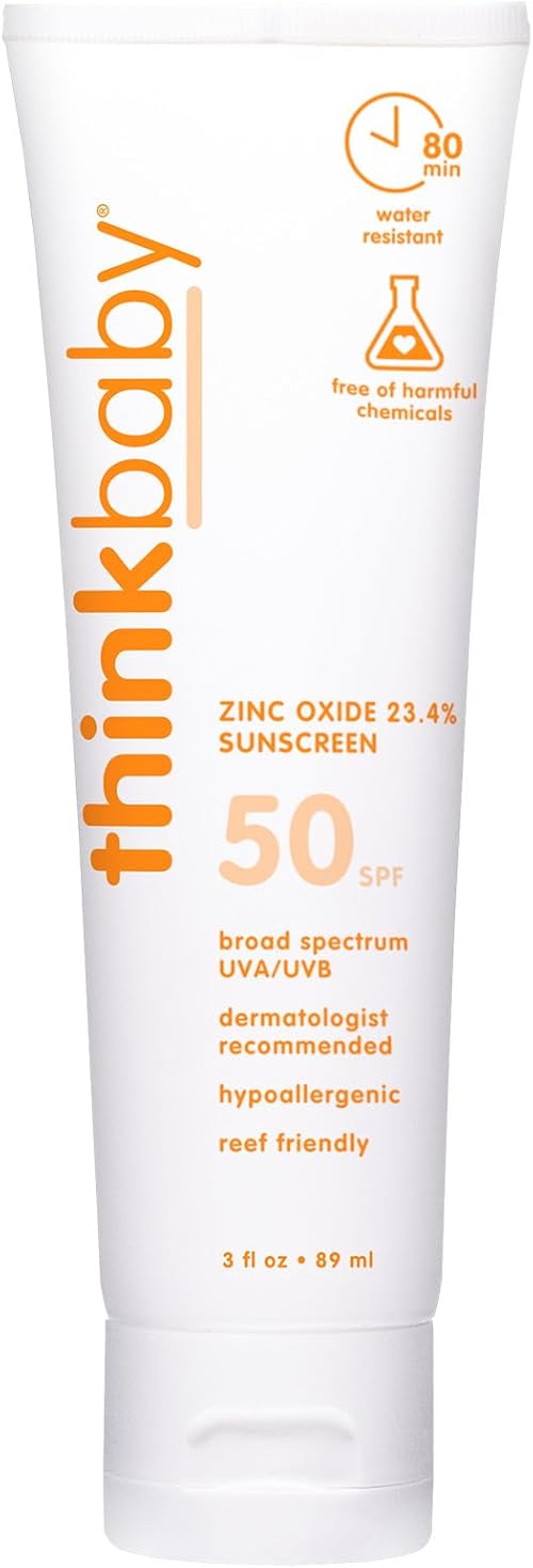 Thinkbaby  SPF 50+ Baby Mineral Sunscreen.