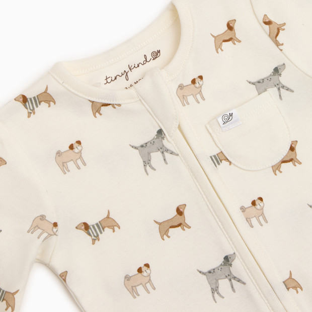 Tiny Kind Organic Cotton Printed 2-Way Zip Footie.