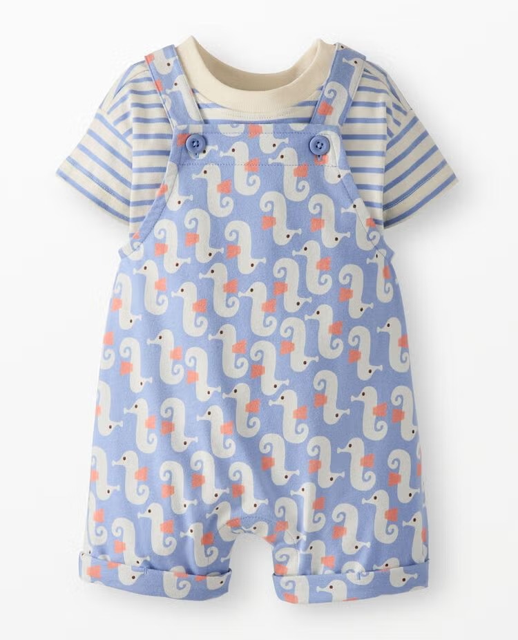 Baby Classic Fit T-Shirt & Shortalls Set.