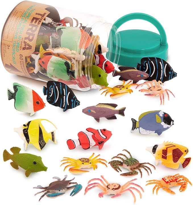 Terra by Battat Toy Tropical Fish & Crabs Mini Figures.