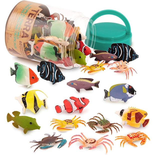 Terra by Battat Toy Tropical Fish & Crabs Mini Figures.