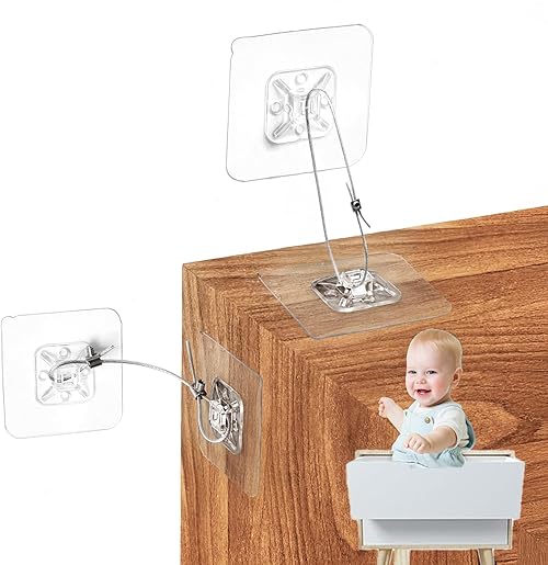 Jolliq 14" Adhesive Anti-Tip Furniture Wall Safety Straps (10-Pack).