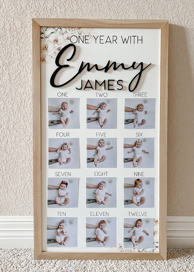 BirchmarkDesigns Milestone Photo Display Board.