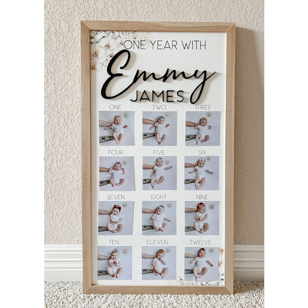 BirchmarkDesigns Milestone Photo Display Board.