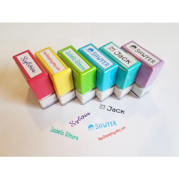 HanStamping Custom Name Stamp: Personalized Self-Inking Stamp.