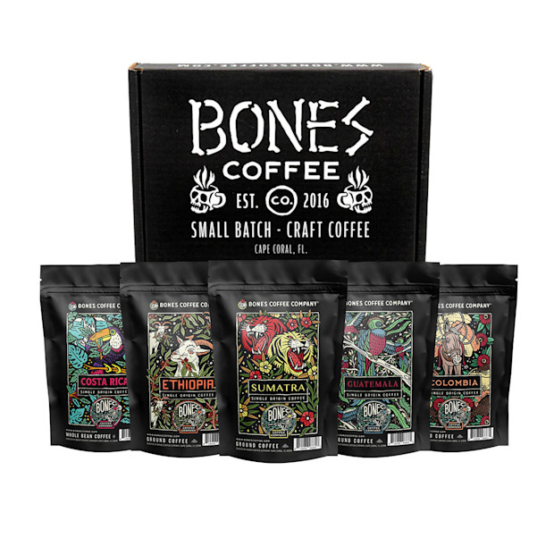 Bones Coffee World Tour Small Batch Coffee Gift Box.