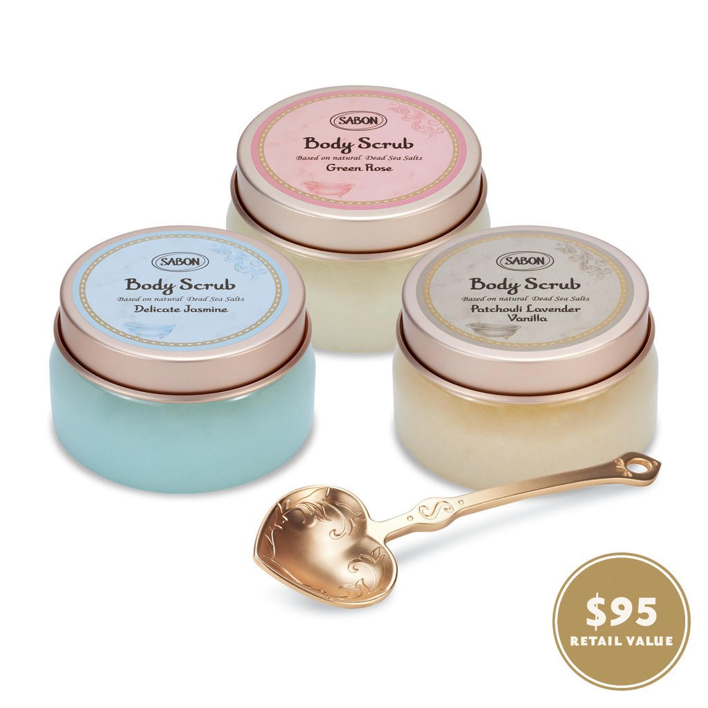 Sabon Next Generation Body Scrub Fragrance Trio.