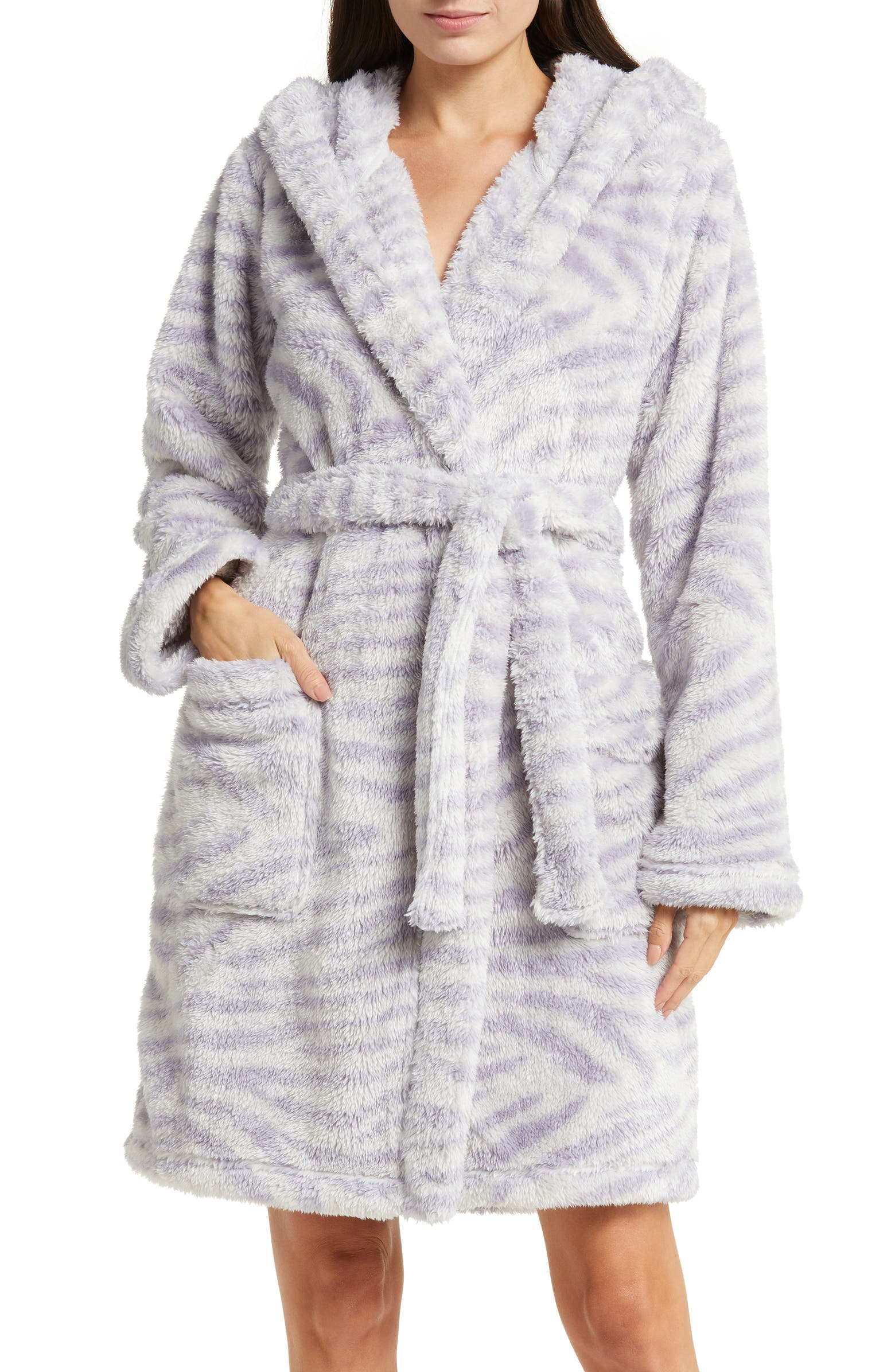 UGG Aarti Faux Shearling Hooded Robe.