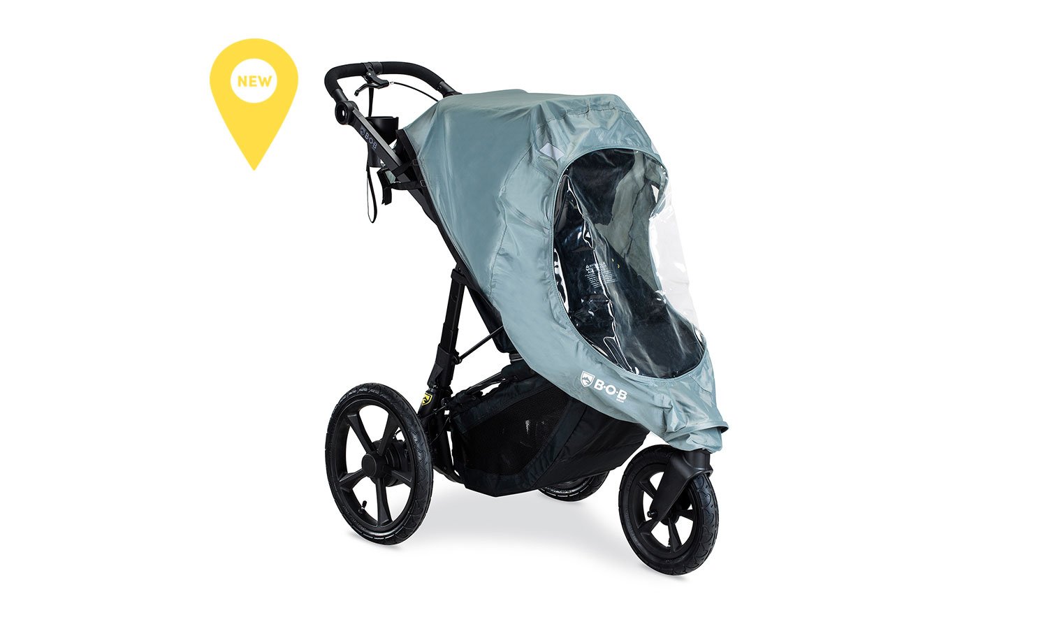 BOB Gear Weather Shield for Single Jogging Strollers.