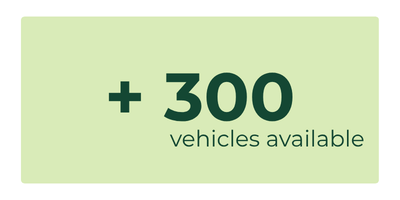 More than 300 vehicles available 