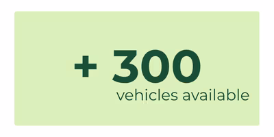 More than 300 vehicles available