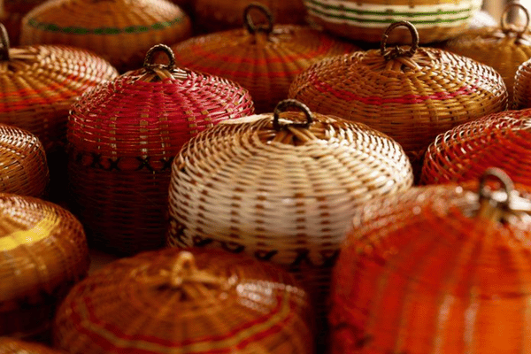 Palikur basketry workshop in Kourou
