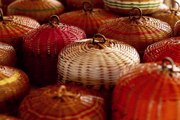 Palikur basketry workshop in Kourou