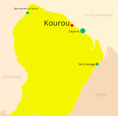 kourou localisation