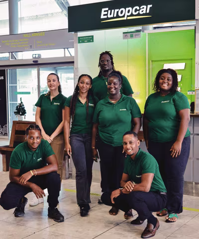 Europcar French Guiana Team in the airport