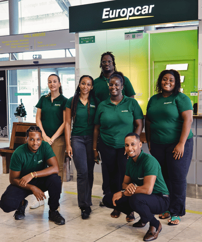 Equipe Europcar Guyane Française à l'aéroport
