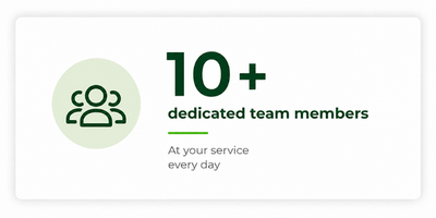 10+ Dedicated Team Members